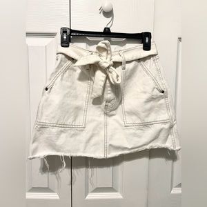 white jean skirt